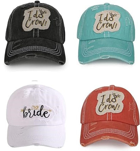 4-Pack Bride & I Do Crew Hats